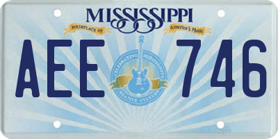 MS license plate AEE746