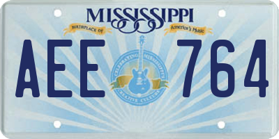 MS license plate AEE764