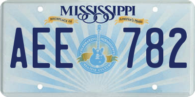 MS license plate AEE782