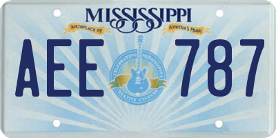 MS license plate AEE787