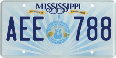 MS license plate AEE788