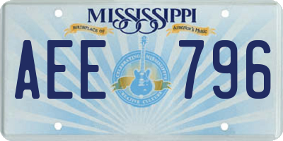 MS license plate AEE796