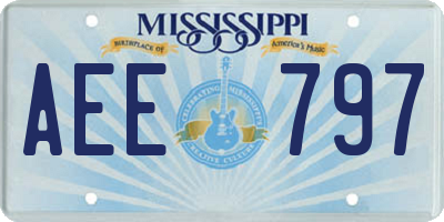 MS license plate AEE797