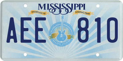 MS license plate AEE810