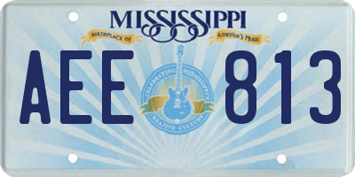 MS license plate AEE813