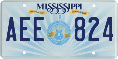 MS license plate AEE824