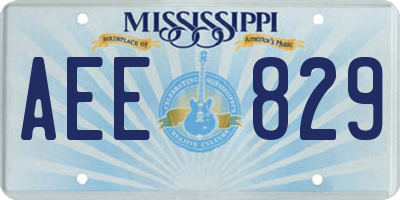 MS license plate AEE829