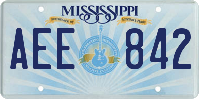 MS license plate AEE842