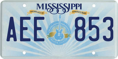 MS license plate AEE853