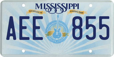 MS license plate AEE855