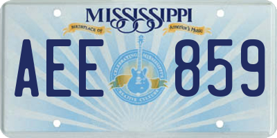 MS license plate AEE859