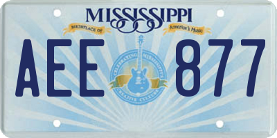 MS license plate AEE877