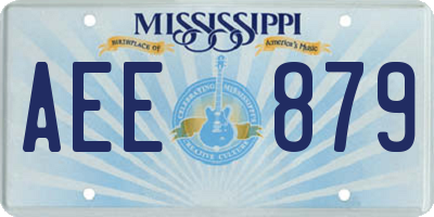MS license plate AEE879