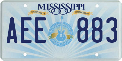 MS license plate AEE883