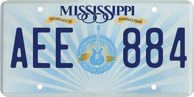 MS license plate AEE884