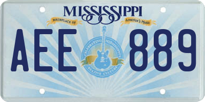 MS license plate AEE889