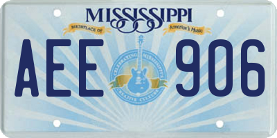 MS license plate AEE906