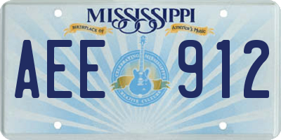 MS license plate AEE912