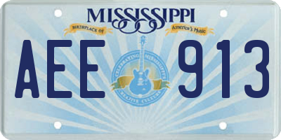 MS license plate AEE913