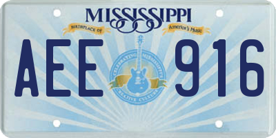 MS license plate AEE916
