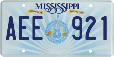 MS license plate AEE921