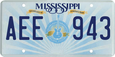 MS license plate AEE943