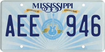MS license plate AEE946