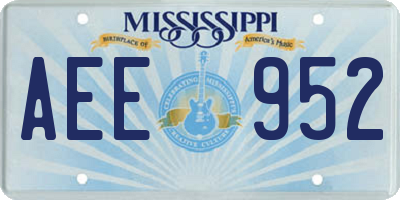 MS license plate AEE952