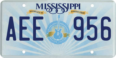 MS license plate AEE956
