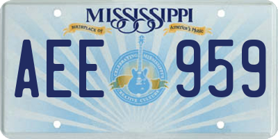 MS license plate AEE959
