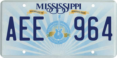 MS license plate AEE964