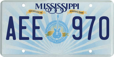 MS license plate AEE970