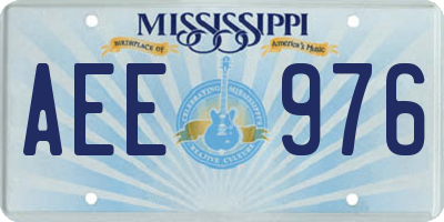 MS license plate AEE976