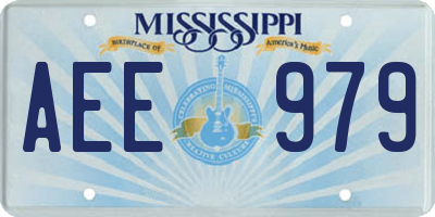 MS license plate AEE979