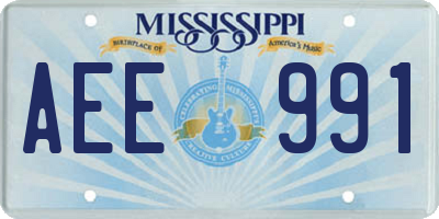 MS license plate AEE991