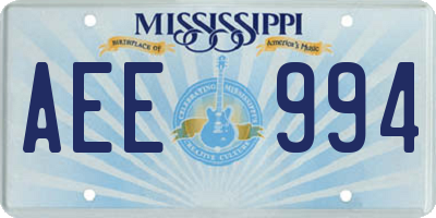 MS license plate AEE994
