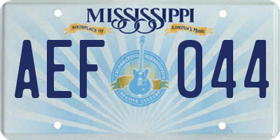 MS license plate AEF044