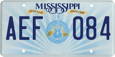MS license plate AEF084