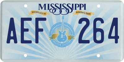 MS license plate AEF264