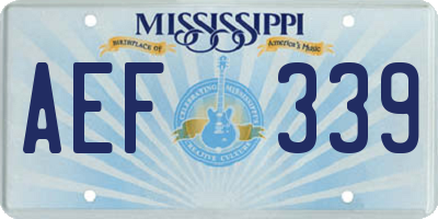 MS license plate AEF339
