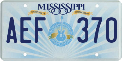 MS license plate AEF370