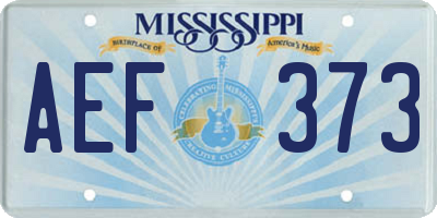 MS license plate AEF373