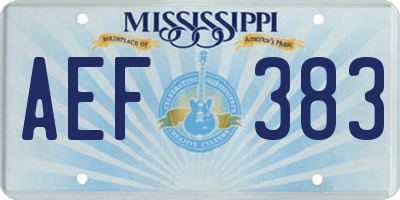 MS license plate AEF383