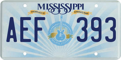 MS license plate AEF393