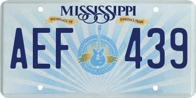 MS license plate AEF439