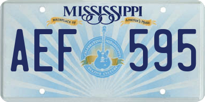 MS license plate AEF595