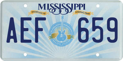 MS license plate AEF659