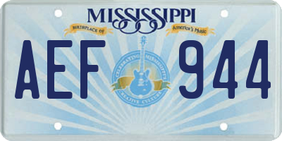 MS license plate AEF944