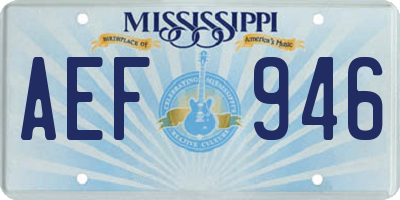 MS license plate AEF946