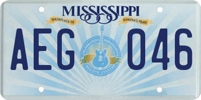 MS license plate AEG046
